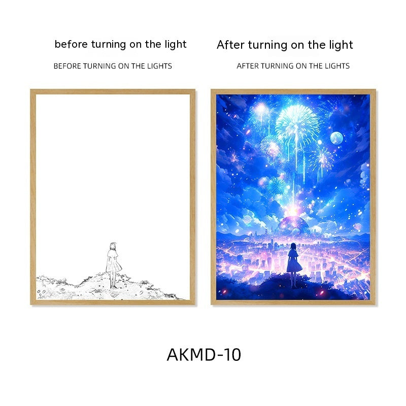 Healing Lighting Painting Small Night Lamp Pendulum Painting