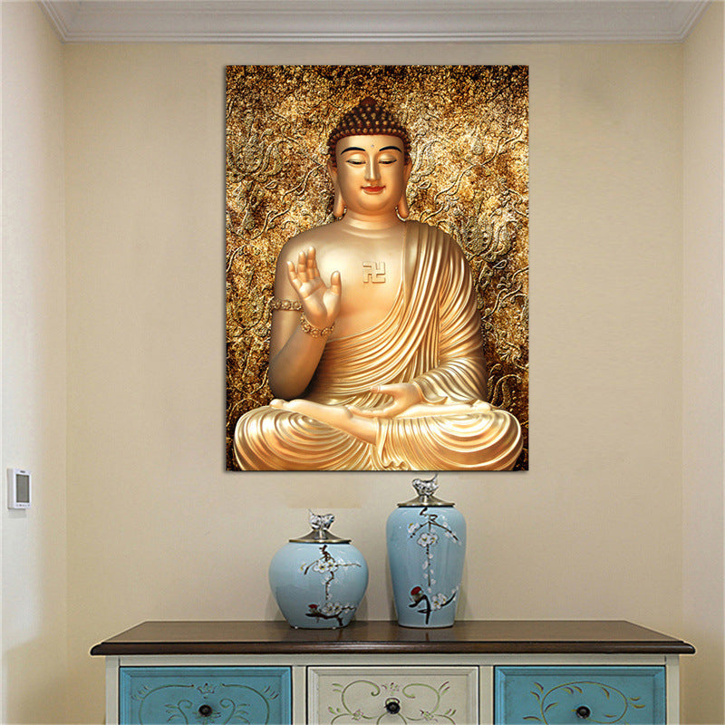 Art Oil Painting Buddha Decorative Wall Painting Living Room