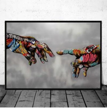 Canvas Hands Painting Wall Art Posters and Picture