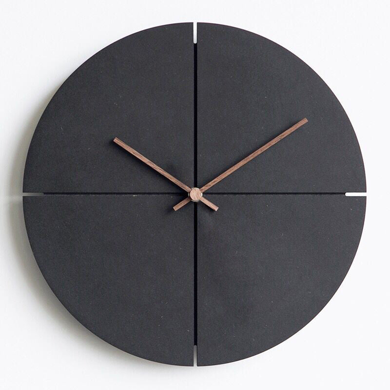 Jelock Wooden Quartz Wall Clock Modern Home Decor for Living Room