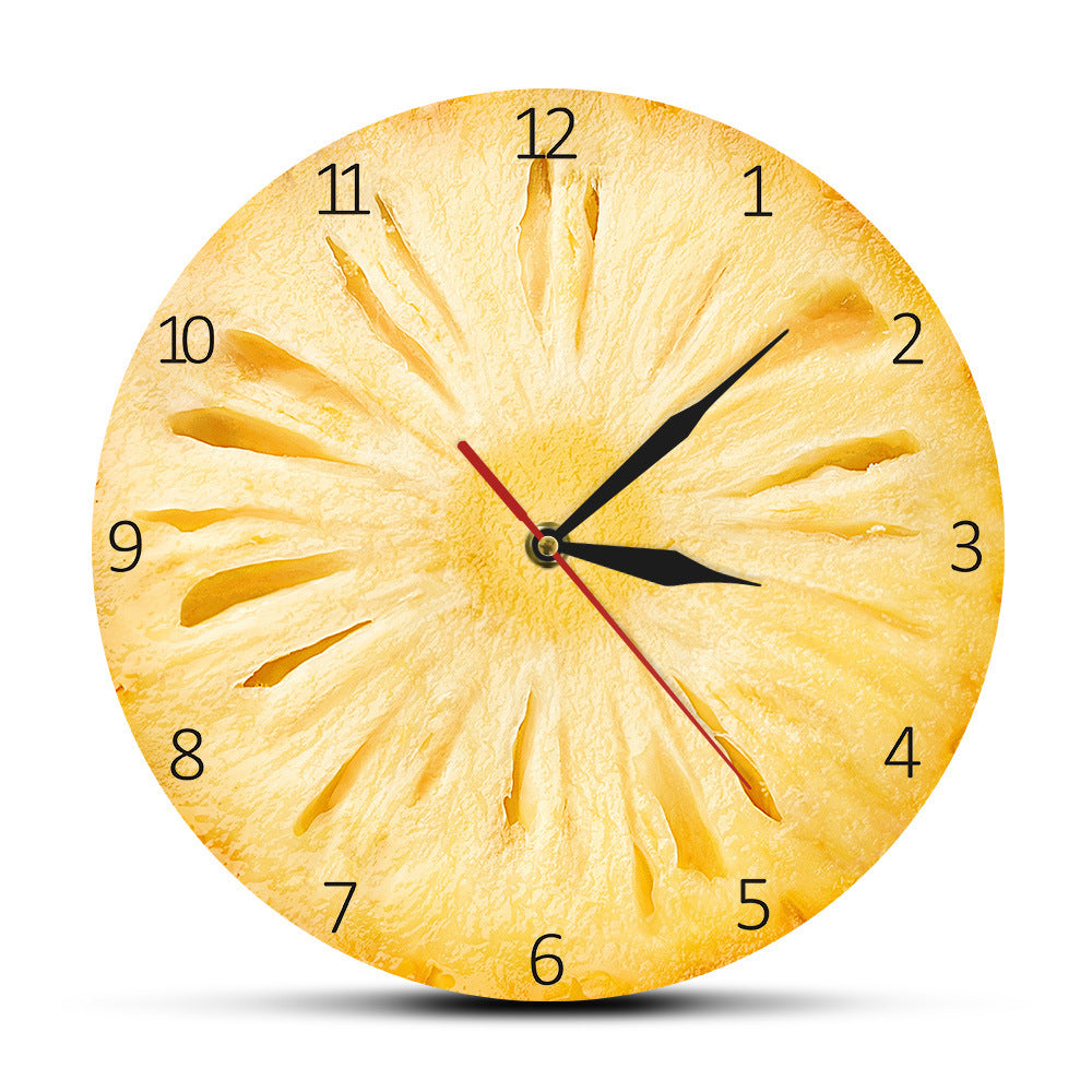Fruit Series Wall Decoration Wall Clock Pineapple Slice Acrylic Wall Clock