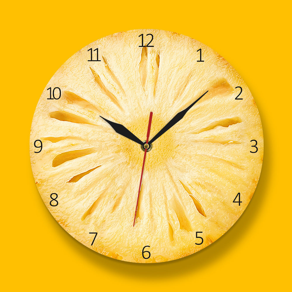 Fruit Series Wall Decoration Wall Clock Pineapple Slice Acrylic Wall Clock
