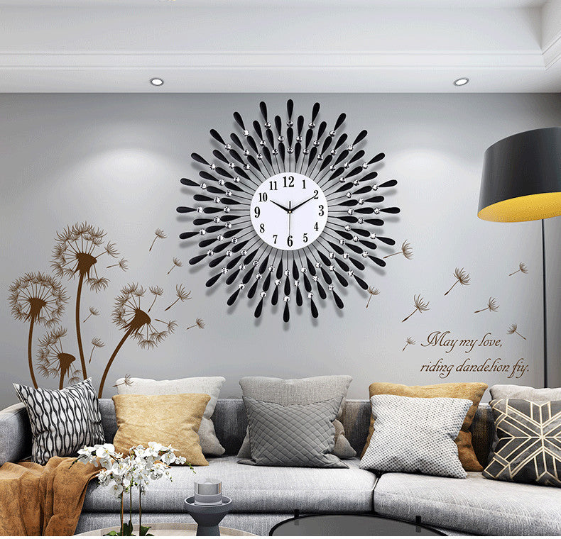 Clock Watch Wrought Iron Wall Clock Decoration
