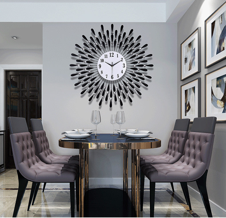 Clock Watch Wrought Iron Wall Clock Decoration