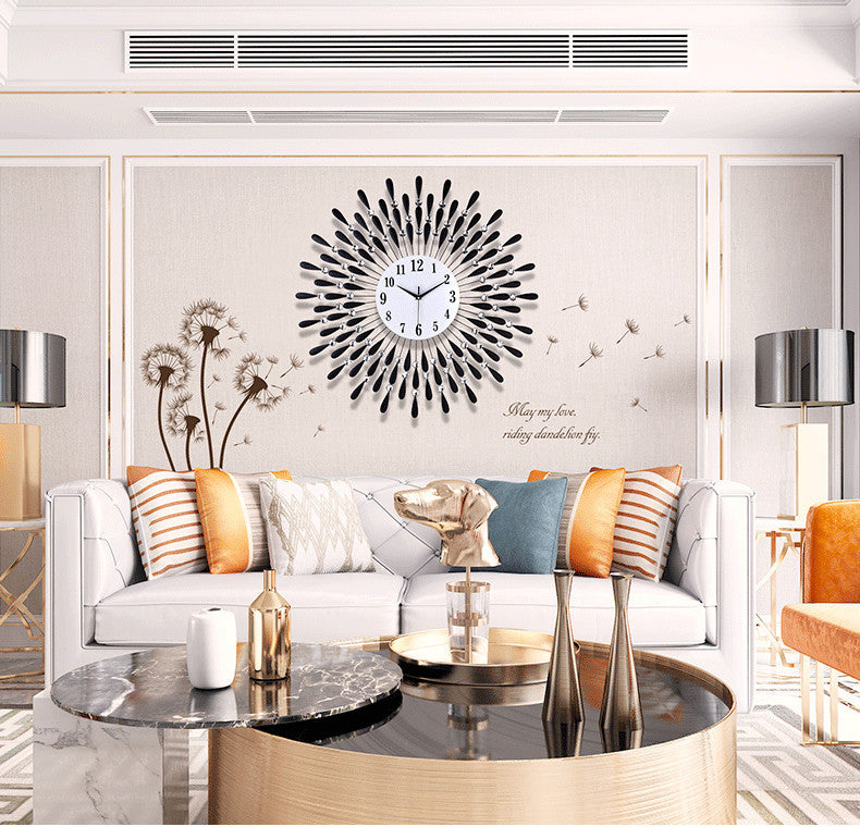 Clock Watch Wrought Iron Wall Clock Decoration