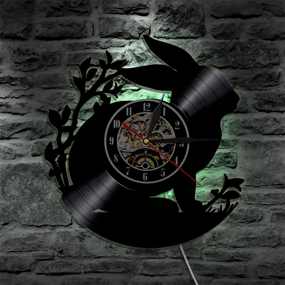 Wall Clock Art LED Night Light Wall Clock for Home & Office Decoration