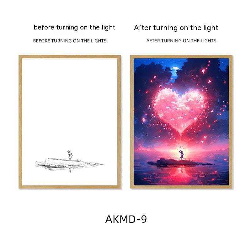 Healing Lighting Painting Small Night Lamp Pendulum Painting