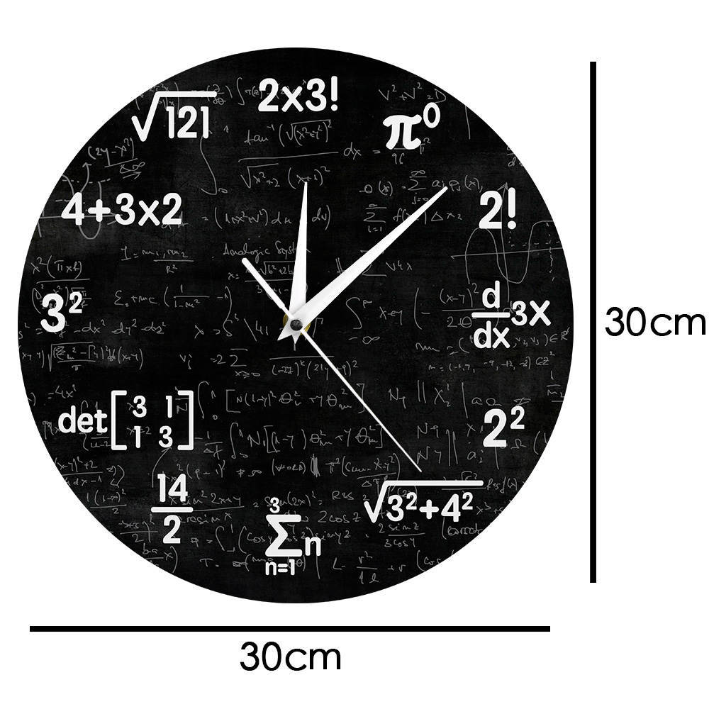 Math Wall Clock Unique Equation Design Decorative Wall Clock