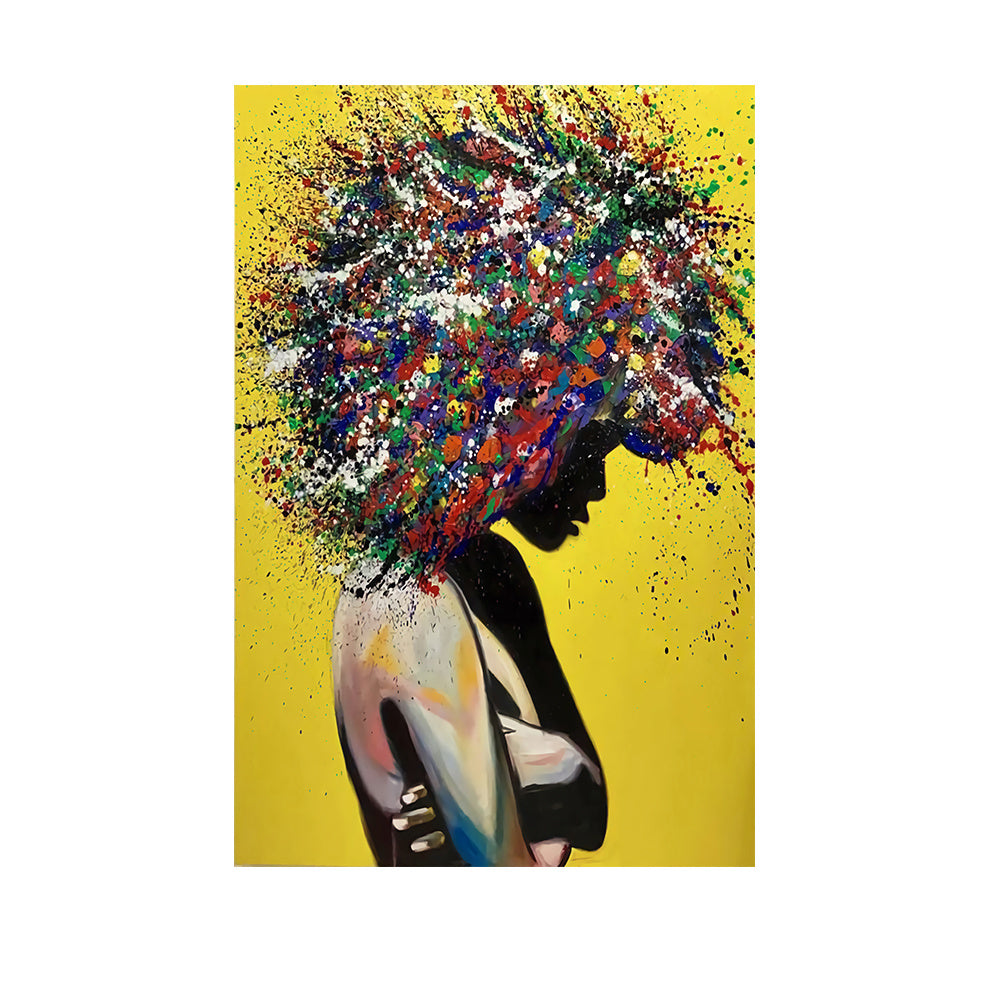 Graffiti Art Abstract Girl Canvas Painting