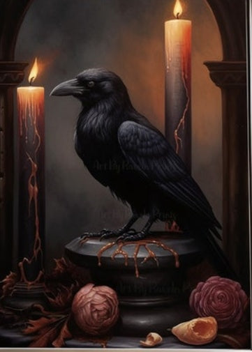 Dark Academy Art Wall Poster Victoria Crow Canvas