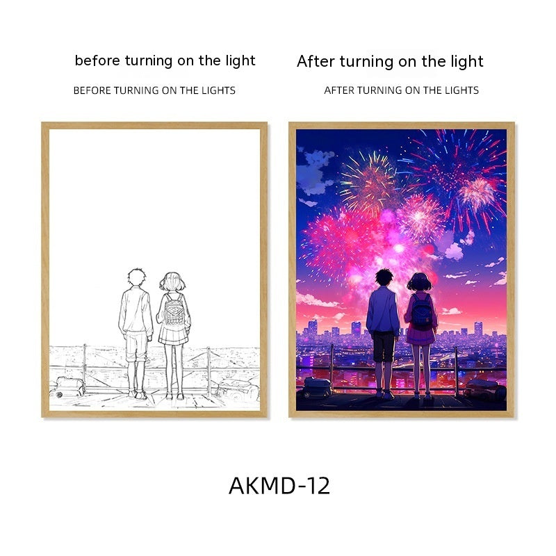 Healing Lighting Painting Small Night Lamp Pendulum Painting