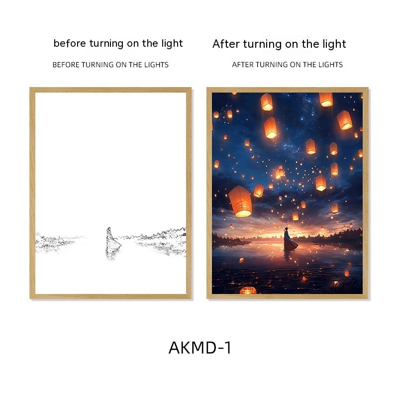 Healing Lighting Painting Small Night Lamp Pendulum Painting
