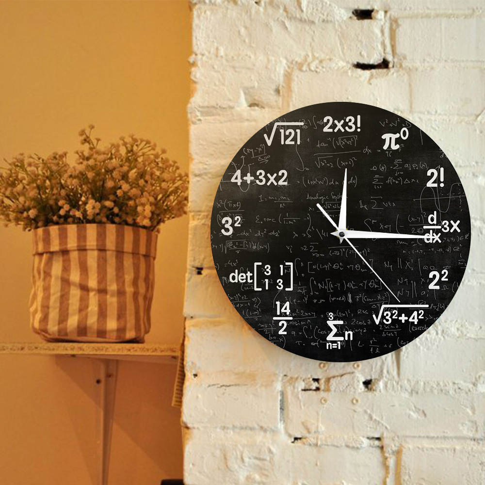 Math Wall Clock Unique Equation Design Decorative Wall Clock