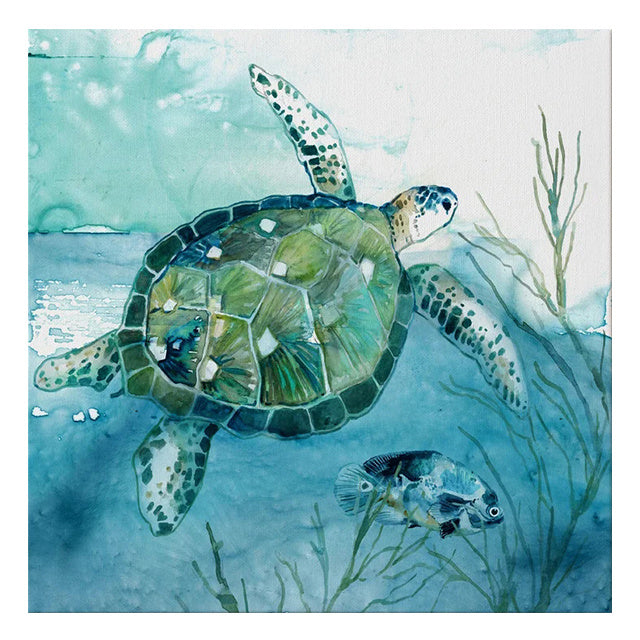 Turtle Canvas Painting – Frameless Wall Art Poster