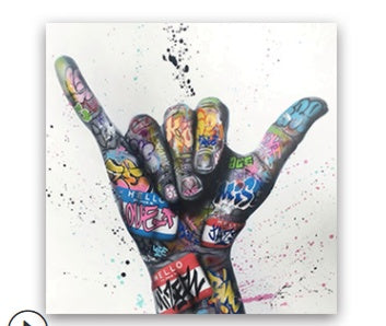 Canvas Hands Painting Wall Art Posters and Picture