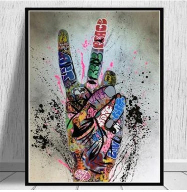 Canvas Hands Painting Wall Art Posters and Picture