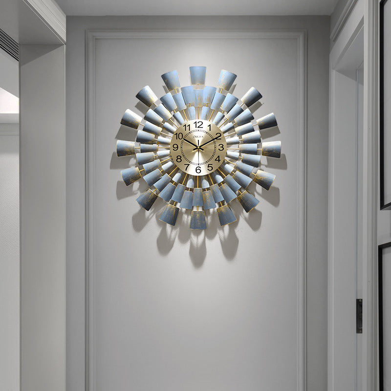 Art Clock Metal Atmosphere Wall Watch Creativity