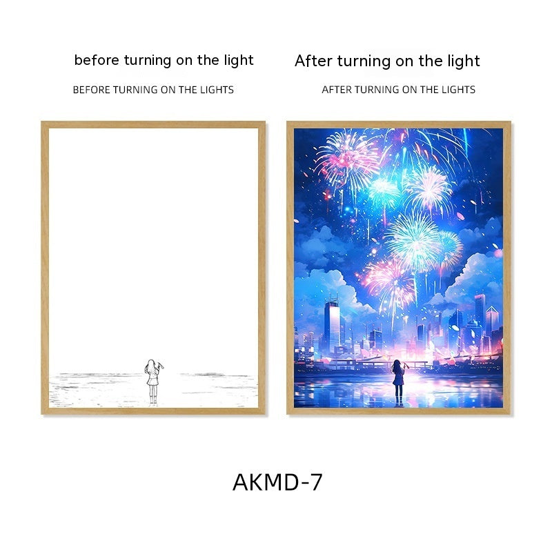 Healing Lighting Painting Small Night Lamp Pendulum Painting