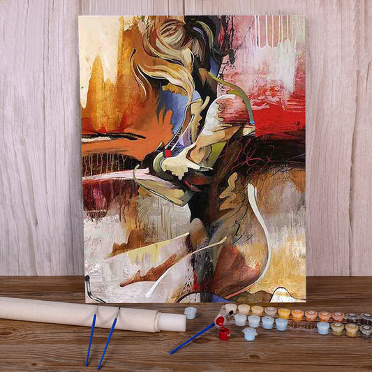 Abstrack Art Painting By Numbers Package Acrylic Paints