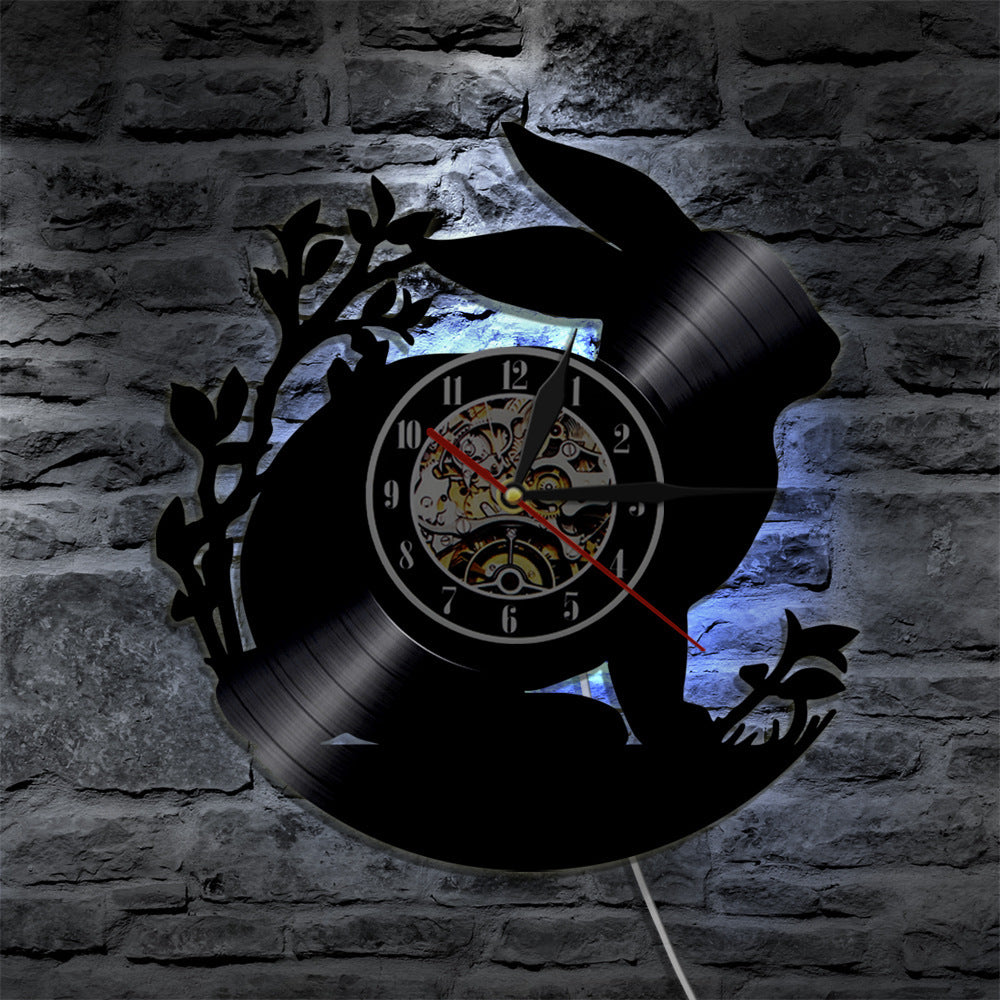 Wall Clock Art LED Night Light Wall Clock for Home & Office Decoration