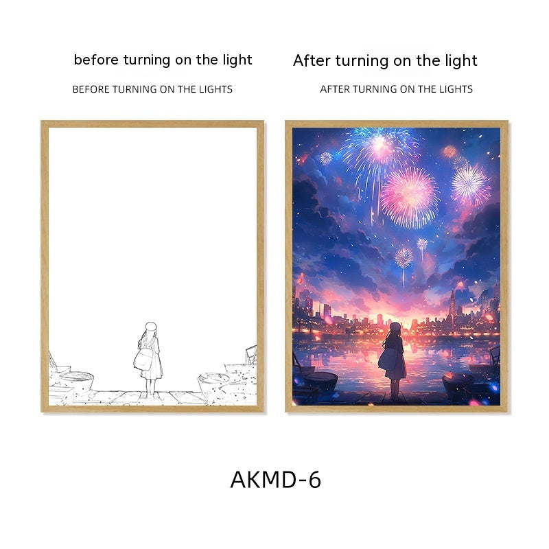 Healing Lighting Painting Small Night Lamp Pendulum Painting