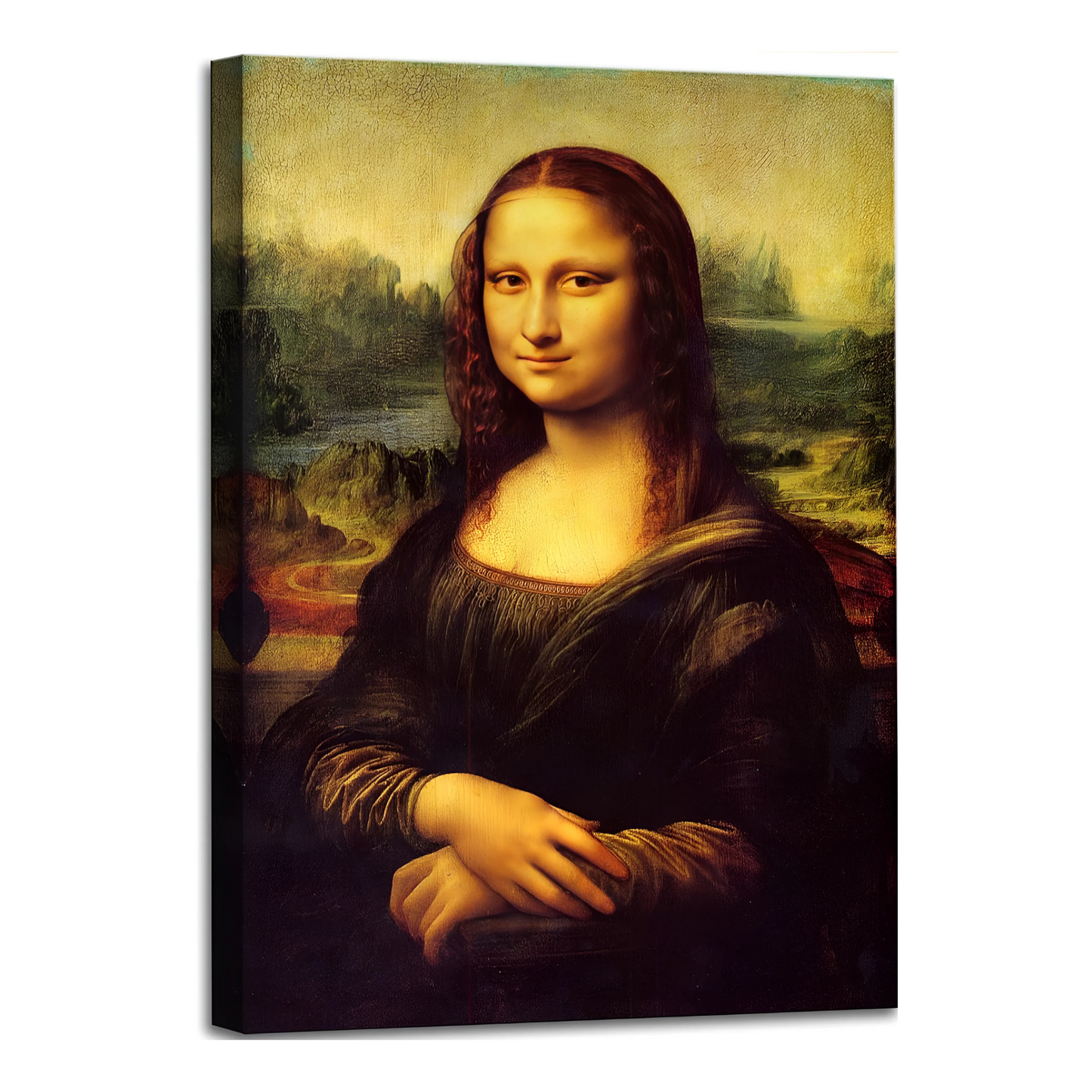 Canvas Prints Wall Art Mona Lisa Writes Leonardo Davinchi Office Home