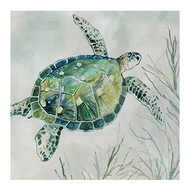 Turtle Canvas Painting – Frameless Wall Art Poster