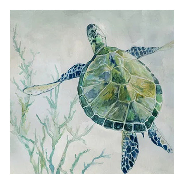 Turtle Canvas Painting – Frameless Wall Art Poster