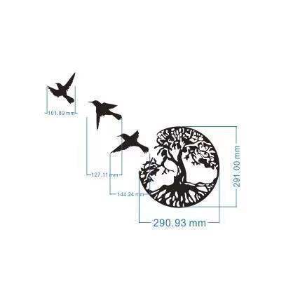 Modern Decorative Iron Wall Art Hanging Electroplated Wind Chime Ornament