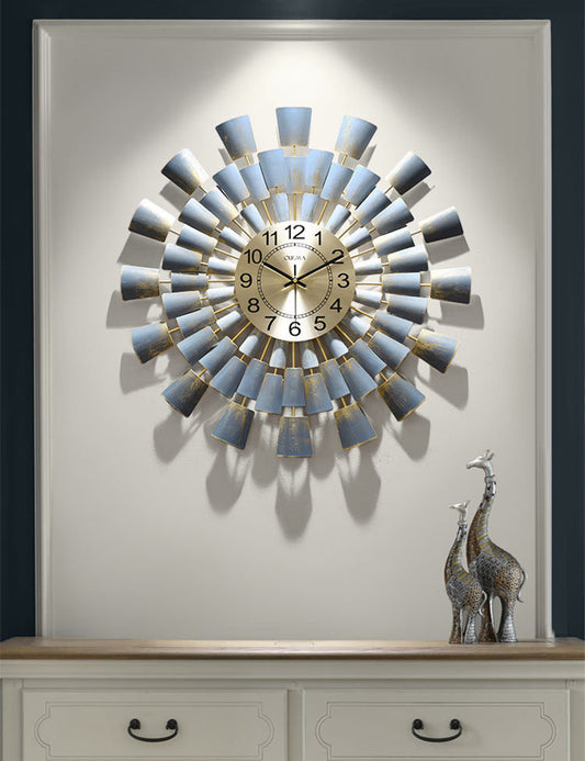 Art Clock Metal Atmosphere Wall Watch Creativity