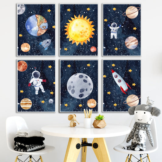 Canvas Painting with Spray Design