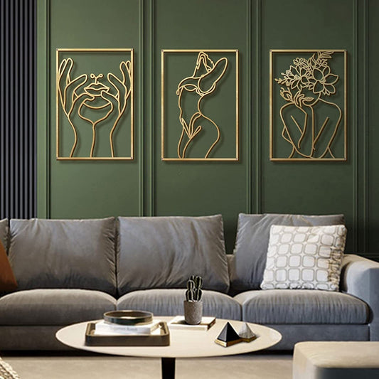 Gold Metal Wall Art