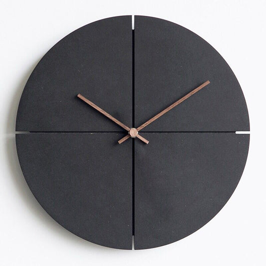 Jelock Wooden Quartz Wall Clock Modern Home Decor for Living Room