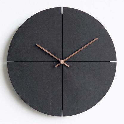 Jelock Wooden Quartz Wall Clock Modern Home Decor for Living Room
