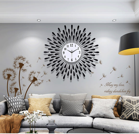 Clock Watch Wrought Iron Wall Clock Decoration