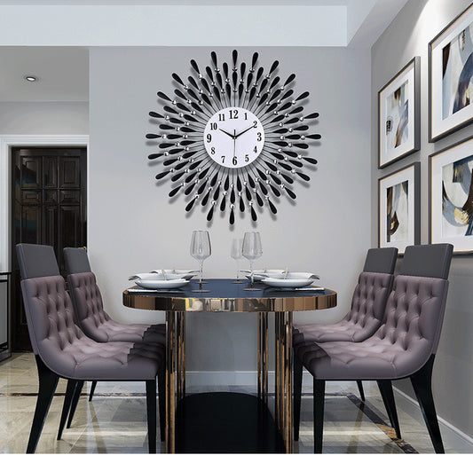 Clock Watch Wrought Iron Wall Clock Decoration