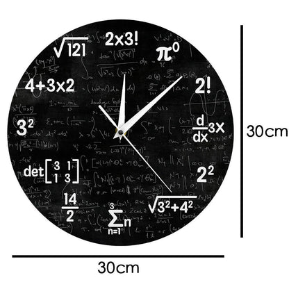 Math Wall Clock Unique Equation Design Decorative Wall Clock