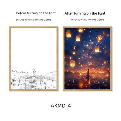 Healing Lighting Painting Small Night Lamp Pendulum Painting