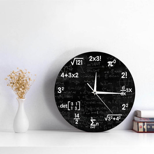 Math Wall Clock Unique Equation Design Decorative Wall Clock