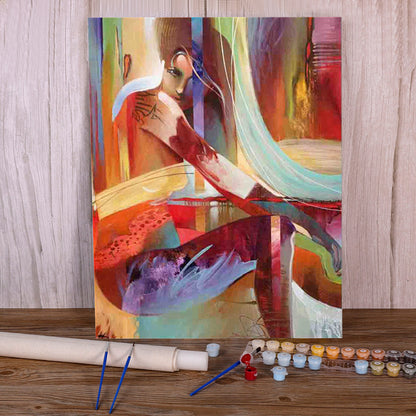 Abstrack Art Painting By Numbers Package Acrylic Paints