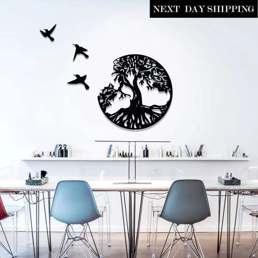 Modern Decorative Iron Wall Art Hanging Electroplated Wind Chime Ornament