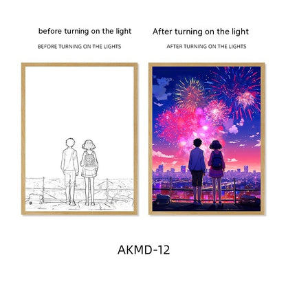 Healing Lighting Painting Small Night Lamp Pendulum Painting