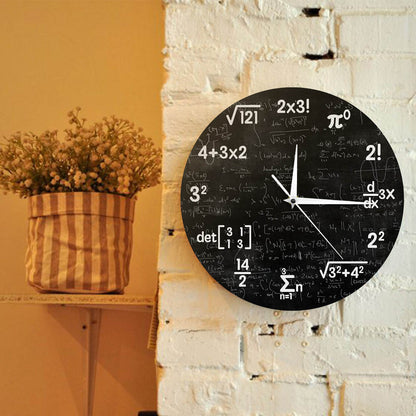 Math Wall Clock Unique Equation Design Decorative Wall Clock
