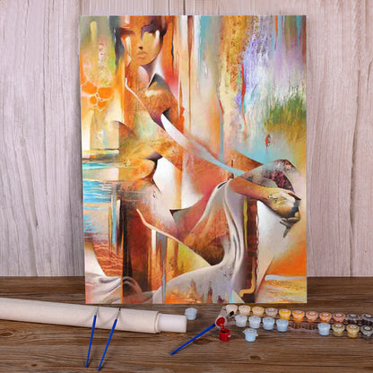 Abstrack Art Painting By Numbers Package Acrylic Paints