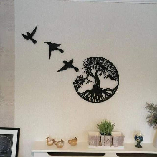 Modern Decorative Iron Wall Art Hanging Electroplated Wind Chime Ornament