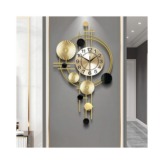 Modern Wall Clock Gold For Managing Large Wall Battery For The Living Room