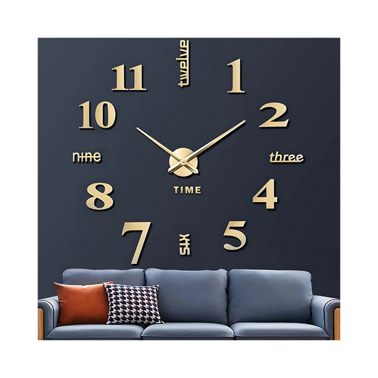 Home Living Room Bedroom Office Wall Decoration Sticker DIY Wall Clock Kit