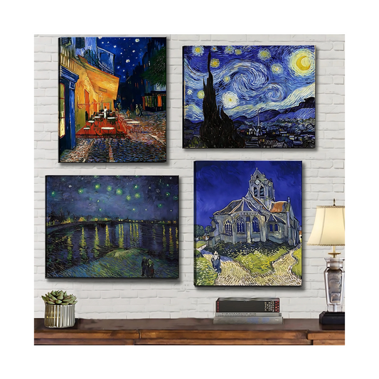 Canvas Wall Art Cafe Terres A Night Paintings Classic Artwork Pictures