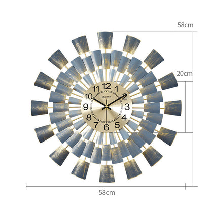 Art Clock Metal Atmosphere Wall Watch Creativity