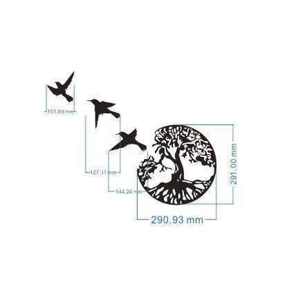 Modern Decorative Iron Wall Art Hanging Electroplated Wind Chime Ornament